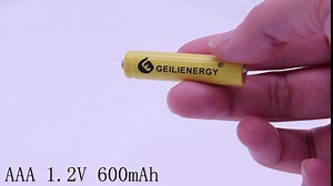 GEILIENERGY 1.2v AAA NiCd 600mAh Triple A Rechargeable Battery Cell for Solar Lights Garden Lamp(8 PCS)