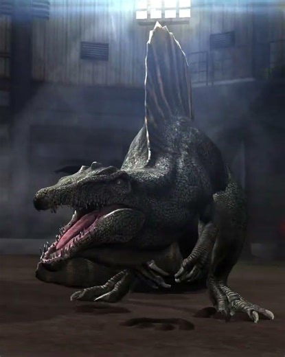 Omega 09 t. rex defeats jwd giga and jwr spino #dinosaur #vs #fyp #shorts