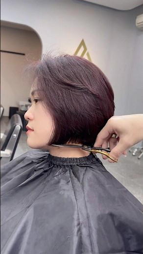 Dang Hieu. Kiểu tóc ngắn Layer Bob cho mặt tròn, tóc dày #danghieuhairstylist #tocngan #bobhaircut