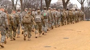 The Joint Task Force Service Members Arrive at the Inauguration Parade