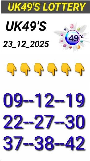 Uk49 Lunchtime And Teatime Prediction 23-12-2025, #uk49sprediction