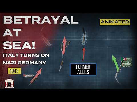 The Italian torpedo boat that sank 8 German ships in one hour, 1943 - animated