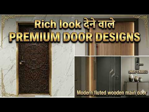 Trending Fluted Wooden Door Design | Modern Home Entrance Ideas