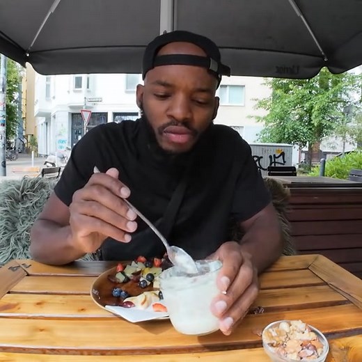 I tried the German Milchreis (Milk Rice Pudding) 🇩🇪 #dusseldorf #germany #germanfood | EmekaTravels