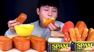 38K views · 1.3K reactions | Asmr Fried Spam With Cheetos Spam Fried Rice Ball MuKBang | 봉길이 Bonggil | Facebook