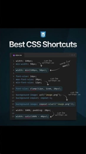 CSS Shortcuts Every Developer MUST Know! ⚡🔥 #shorts #css