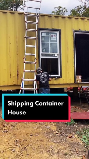 Window Installation in Shipping Container House