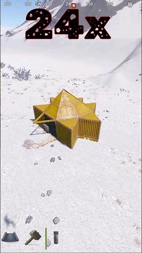 The insane 24 Rocket 2x1 Rust Bunker Base #rust