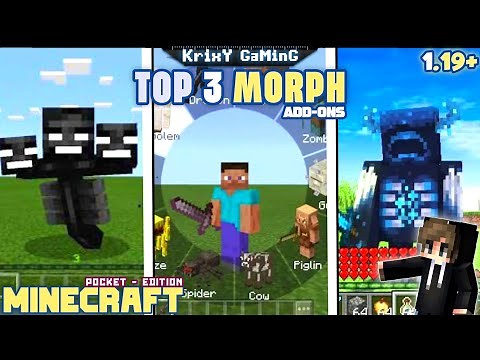 TOP 3 BEST MORPH MOD FOR MINECRAFT PE | 3 BEST MORPH MOD FOR MINECRAFT PE