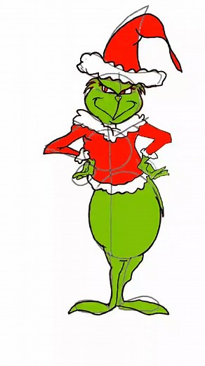 Cómo dibujar al Grinch: Tutorial Fácil