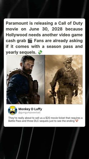 Hollywood Just Proved It Has Officially Run Out Of Ideas By Turning Call Of Duty Into A Movie