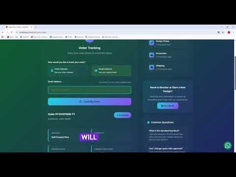 🎥 Learn how to use the CreatePins Order Tracking System!