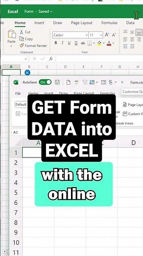 Get data from an Online Form into an Excel Table #computertutoring #excel #office365