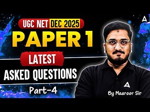 UGC NET Paper 1 | UGC NET Paper 1 Previous Year Question Papers with Answers #4 | By Masroor Sir