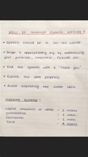 Class 12th English How to attempt Speech writing? 📋| Speech writing format | #speech #speechwriting|