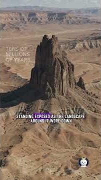 Ship Rock rises 1,700 ft above New Mexico, the hardened core of a 30-million-year-old volcano.🌋