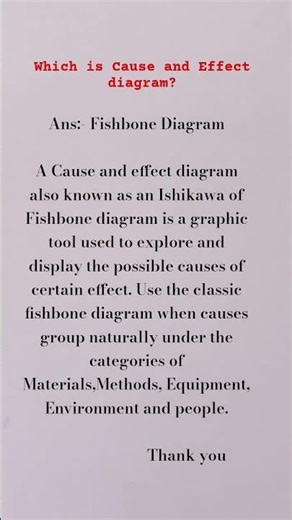 "Cause and Effect Diagram"-Ishikawa diagram...