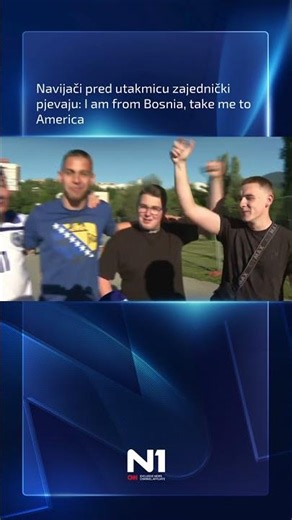 Navijači pred utakmicu zajednički pjevaju: I am from Bosnia, take me to America