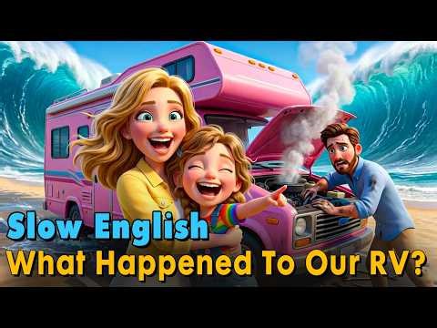 What Happened To Our RV? | Easy English Listening Practice Story (A1-A2 Level)