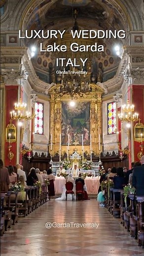 ❤️ Luxury Church Wedding in Lake Garda, Italy | Stunning Aerial Views