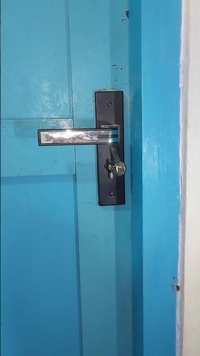 install the door handle. cara pasang handle pintu #woodworking #wood #diy #short
