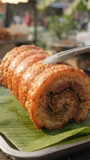 Crispy Roasted Pork Belly with Golden Crackling Juicy Roast #Shorts #Pork