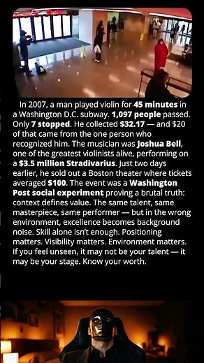 Genius Violinist Got $32 in Subway #socialexperiment #stunning