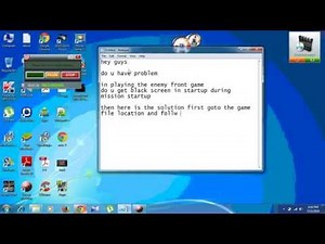 Enemy front startup Black Screen problem fix