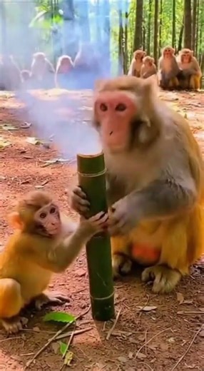 Hilarious Monkey Prank: Firework Explosion Aftermath 💥🐒#doglife #goose #unexpected #prank