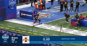 NFL Combine 2022: Iowa State RB Breece Hall runs 40-yard dash in 4.39 seconds