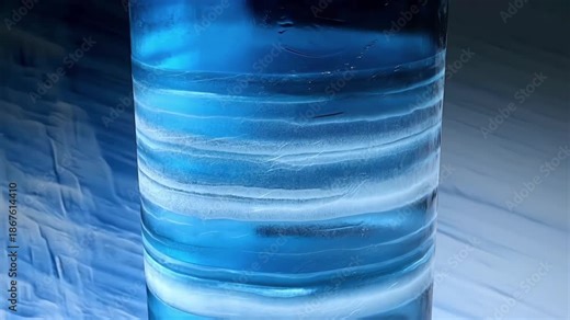 Climate History Revealed: Scientific Visualization of Ice Core Sample Layers Containing Ancient Atmospheric Data & Gas Bubbles