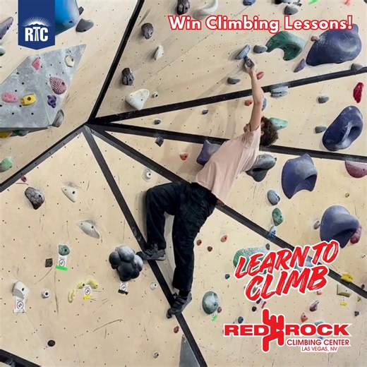*Giveaway* 🧗‍♂️ Red Rock Climbing Center is helping Southern Nevada climb higher with an incredible indoor climbing facility and community. Win a Learn to Climb Series pass valued at $160! 📍 8201 W Charleston Blvd, Las Vegas, NV www.redrockclimbingcenter.com How to win: 👉Follow RTCSNV and redrockclimbingcenter 👉Tag a friend 👉Comment: What’s one thing you’d want to learn or conquer on the wall? Closes 3/2 at 12 p.m. Winner contacted via DM. | Regional Transportation Commission of Southern Ne