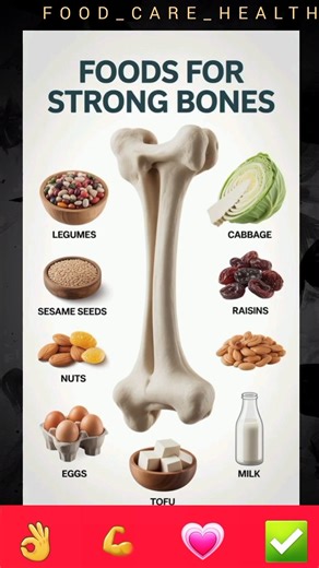 Eat These 8 Foods Daily for Strong Bones 💪 | Bone Health Tips ‪@Food_care_health‬