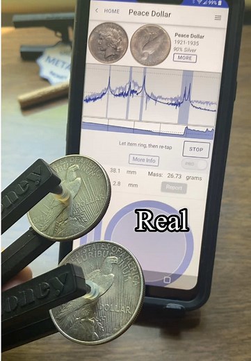 Real vs Fake Silver Peace Dollar - Ping Test Explained