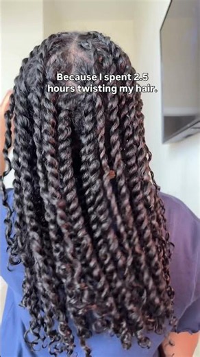 Spent 2.5 Hours Twisting My Own Hair 😭