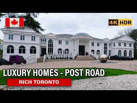 Luxury Homes in Toronto 🇨🇦 | Post Road Neighborhood Walking Tour