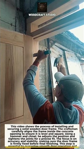 Perfect Door Frame Installation! #woodworking #carpentry #homerenovation