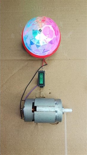 I Turned a 775 DC Motor Generator Powering into DJ Disco Light_DC Motor #shorts