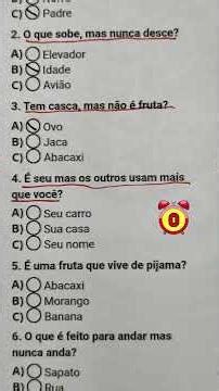 O que é o que é com perguntas e respostas #quiz #triviatricks #oqueéoqueé