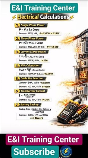Electrical Calculations #electrical #instruments