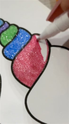 Shell 🐚 #coloringtutorial #coloring #glittercoloring #glitteraesthetic #glitterpenart #glitterart