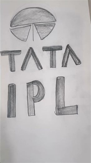 TATA IPL logo drawing in easy steps #youtube