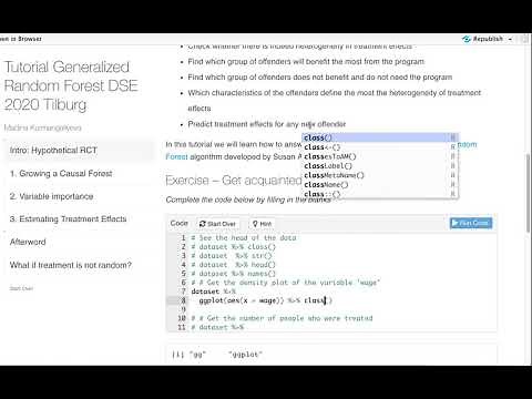 Generalized Random Forest tutorial code walk-through (Part 1)