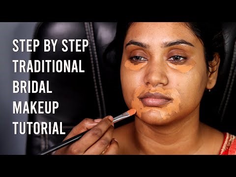 Bridal Makeup Tutorial For Beginners/ Winter Bridal Makeup / Combination Skin Makeup
