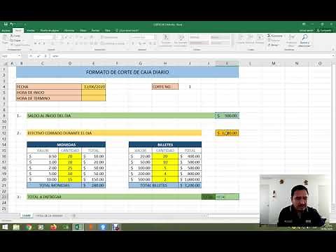 Cash register closing exercise in Excel
