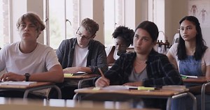 High School Student Classroom Asking Question Stock Footage Video (100% Royalty-free) 1101836535 | Shutterstock