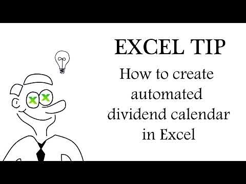 Excel - How to create automated dividend calendar