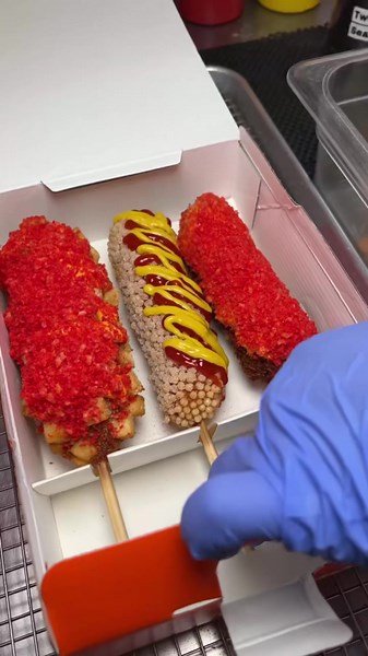 5.4K views · 32 reactions | Korean Corn Dog in Las Vegas!  Two Hands Corn Dogs | HOOKEDLV | Facebook