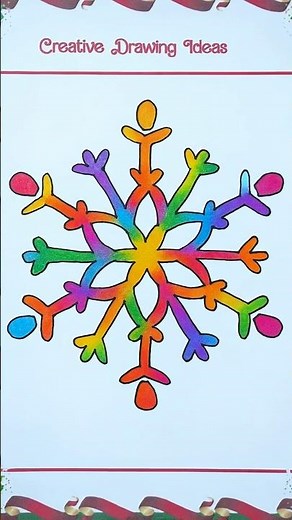 Easy Christmas Snowflake Sketch ❄️Cute Holiday Drawing