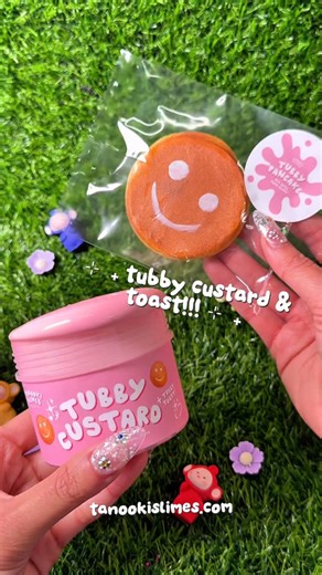 Tanooki Slimes たぬき on Instagram: "⊹ ࣪ ˖ I 💕 tubby toast ⊹ ࣪ ˖ Scented vanilla cake 🍰 slime-tubbies collection is here! Another nostalgic collection to put together ⊹ ࣪ ˖ ❤️💜💚💛 inspired by the iconic children’s show from the 90s 💕🌞 🛍️ tanookislimes.com #slimes #teletubbies #slime #asmr #slimeasmr"